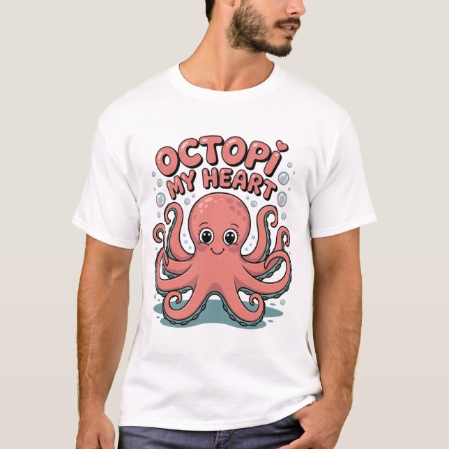 T-shirt Poulpe Drôle de Calembour Les Poulpes Ont Volé Mon (Devant)