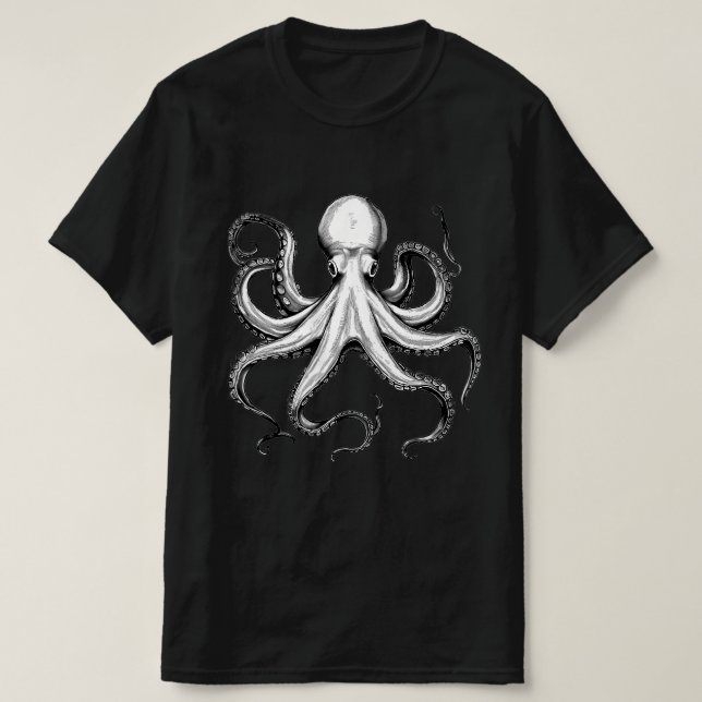T-shirt Poulpe Géant Vintage (Design devant)