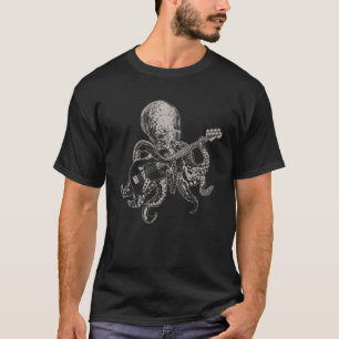 T-shirt Poulpe jouant de la guitare Guitariste Musicien Ba