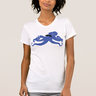T-shirt poulpe mustached avec un monocle
