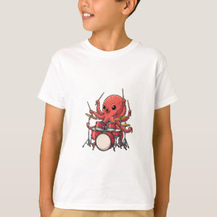 T-shirt Poulpe qui bat la mesure Dessin animé musical Enfa