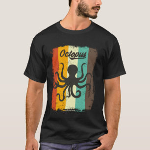T-shirt Poulpe Rétro Années 70 Céphalopode Vintage Amoureu