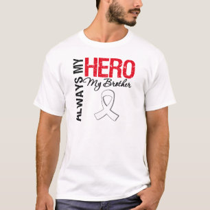T-shirt Poumon et cancer de l'os - toujours mon héros mon