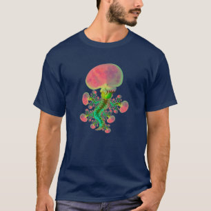 T-shirt Poumon volant bizarre avec colonne vertébrale