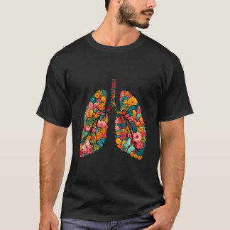 T-shirt Poumons de fleurs pulmonologues de l'anatomie pulm