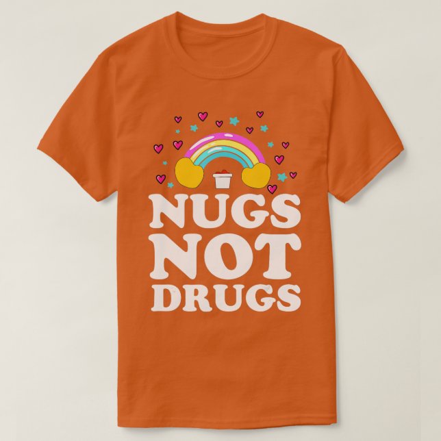 T-shirt Poumons et non médicaments poulets nugget (Design devant)