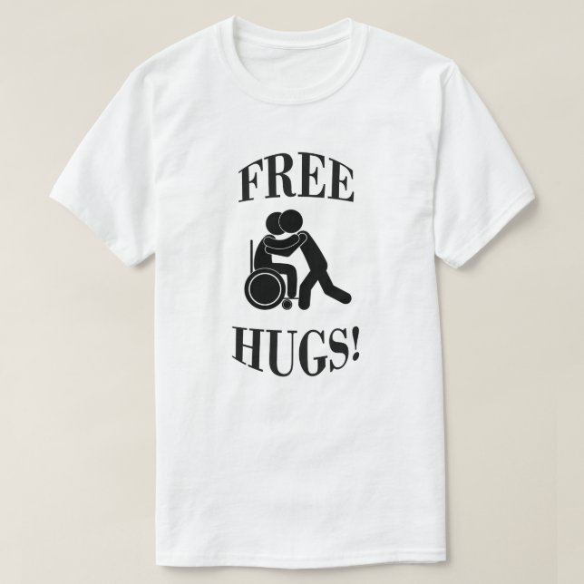 T-shirt Poumons gratuits avec fauteuil roulant (Design devant)