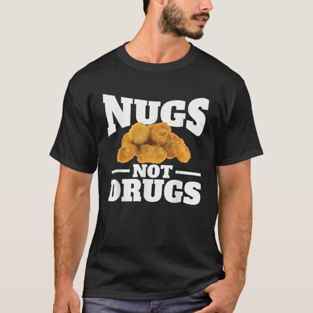 T-shirt Poumons pas drogues chemise drôle poulet nugget ch (Devant)