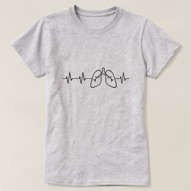 T-shirt Poumons Pulmonologie respiratoire à battement de c (Design devant)