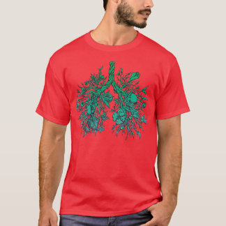 T-shirt Poumons turquoises