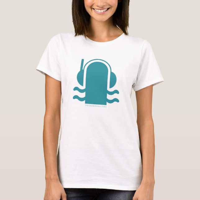 T-shirt Poupée blanche de Bady de dames de logo de Salmo (Devant)