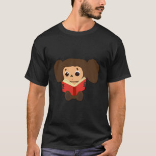 T-shirt Poupée Cheburashka Lecture D'Un Livre Dessin Russe
