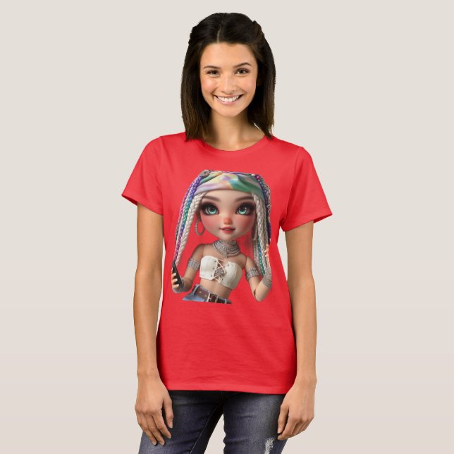 T-shirt Poupée CHIBI Sassy (Devant entier)