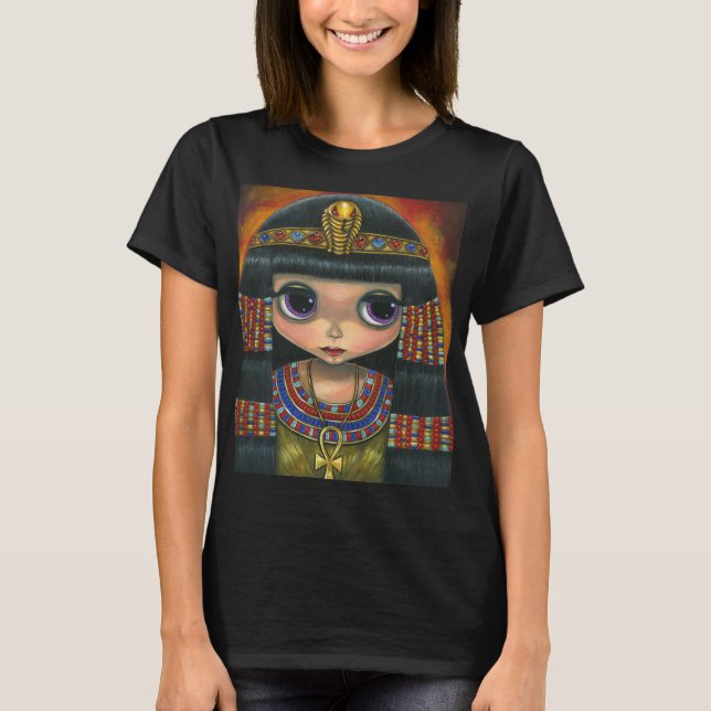 T-shirt Poupée Cléopâtre aux yeux grands avec tête de serp (Devant)