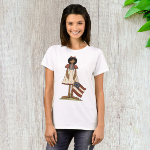 T-shirt Poupée de cerf patriotique fille Americana Folk