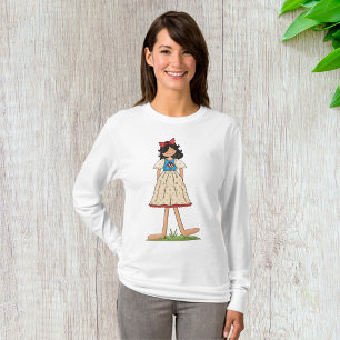 T-shirt Poupée de cerf patriotique fille Americana Folk