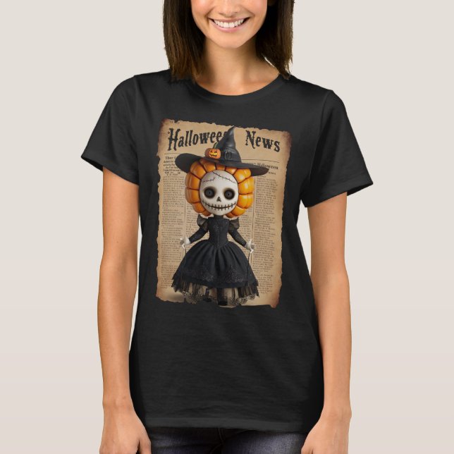 T-shirt Poupée d'Halloween effrayante (Devant)