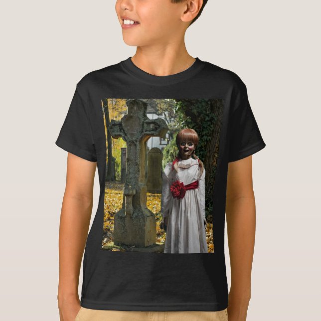 T-shirt Poupée effrayante Halloween. (Devant)