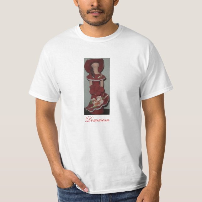 T-shirt Poupée en céramique dominicaine sans visage, péché (Devant)
