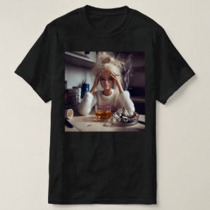 T-shirt Poupée en détresse Mème Fumer & Boire Génération