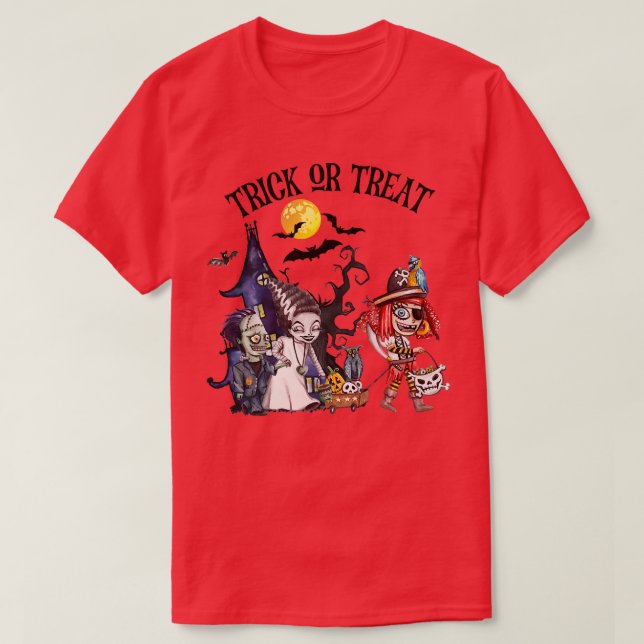 T-shirt Poupée Halloween De Frankenstein Rag (Design devant)