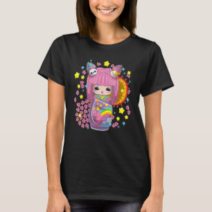 T-shirt Poupée japonaise Kimono Kokeshi