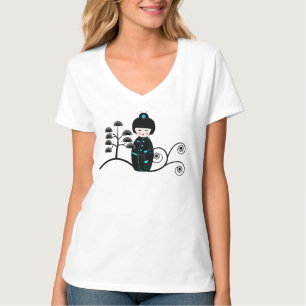 T-shirt Poupée japonaise mignonne
