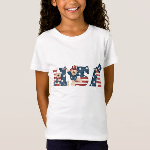 T-shirt poupée Nounours fille USA