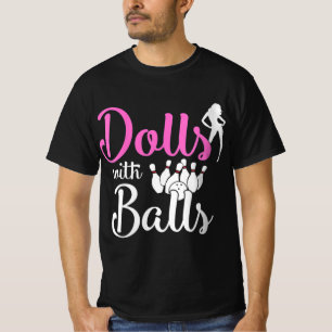 T-shirt Poupées avec balles - Bowling Girls Trip Team Bowl