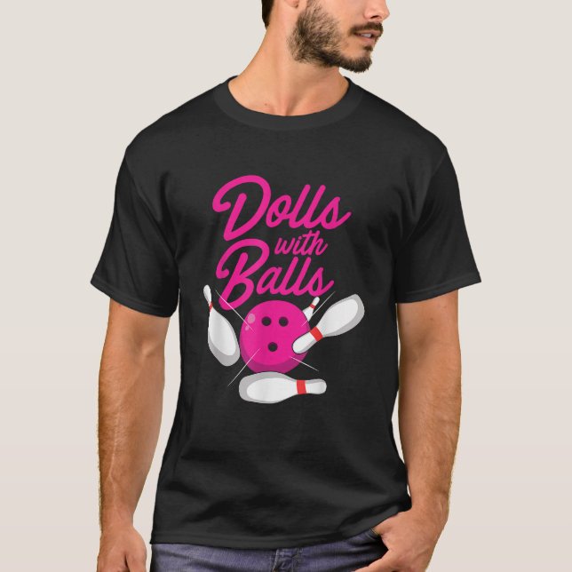 T-shirt Poupées Avec Des Boules Drôle Drôle Femmes Équipe  (Devant)