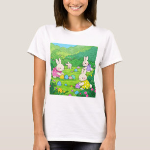 T-shirt Poupées de dessin OEufs de Pâques