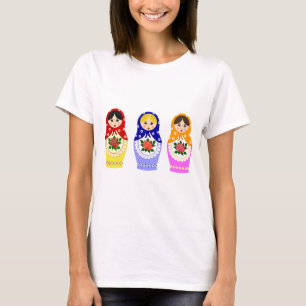 T-shirt Poupées russes de matryoshka sur la chemise de la