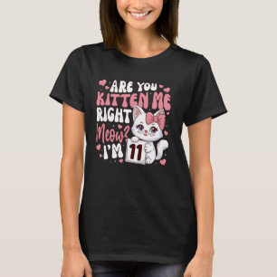T-shirt pour 11e anniversaire de fille 11 ans 11 a