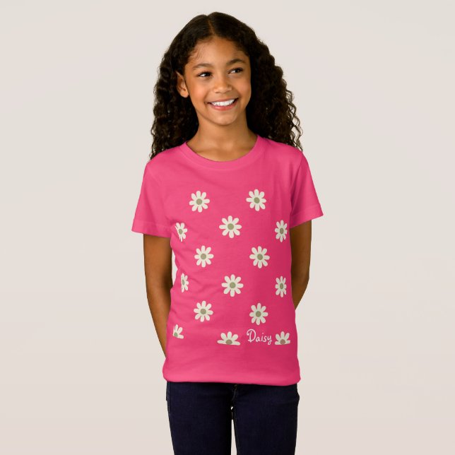 T-shirt pour adolescente Daisy Smile Floral (Devant entier)
