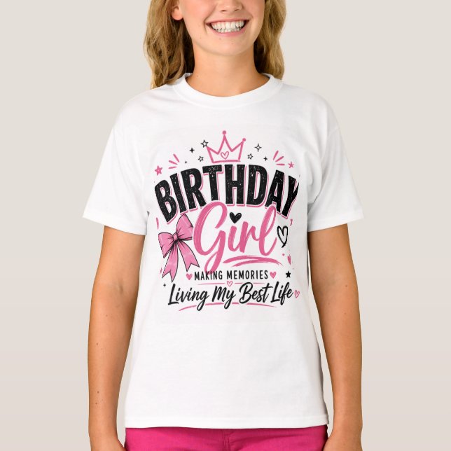 T-shirt pour adolescente fille d'anniversaire (Devant)