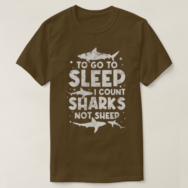 T-shirt Pour Aller Au Nombre De Sommeils Requins Pas Mouto (Design devant)
