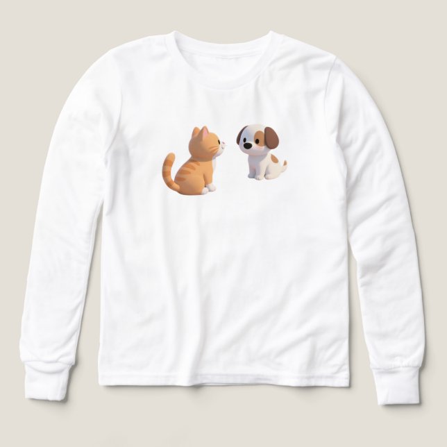 T-shirt pour amateurs d'animaux mignons (Motif recto)