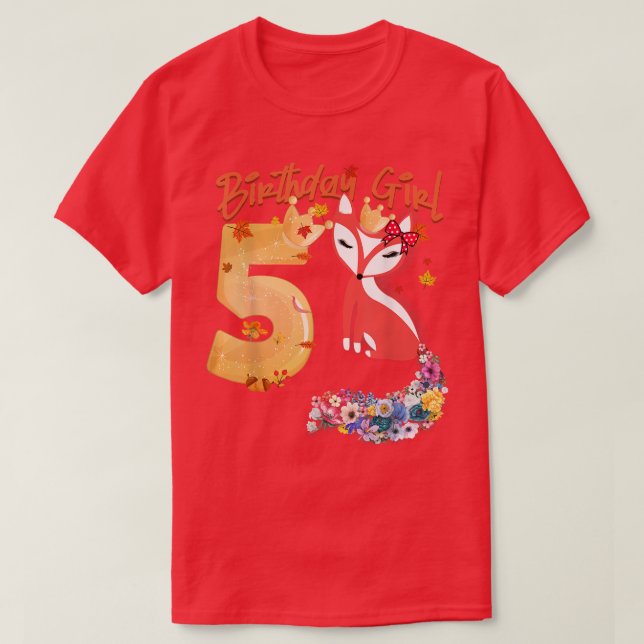 T-shirt Pour Amoureux des animaux 5e anniversaire fille po (Design devant)