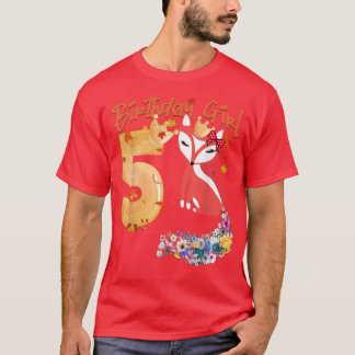 T-shirt Pour Amoureux des animaux 5e anniversaire fille po