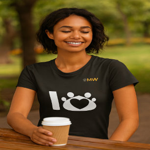 T-shirt pour amoureux des animaux minimaliste   Em