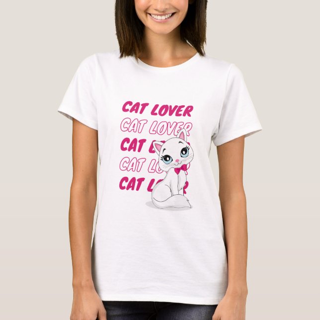 T-shirt pour amoureux des chats – Design unique (Devant)