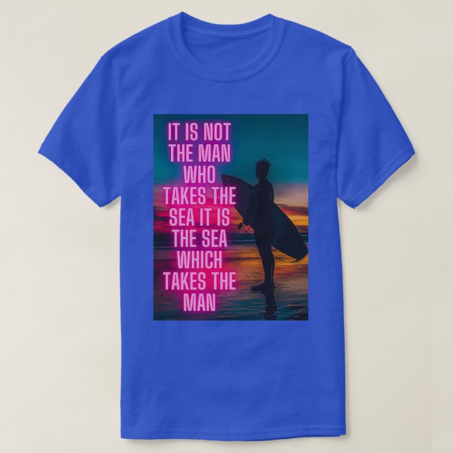T-shirt pour amoureux mer et surfin (Design devant)