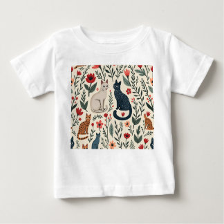 T-SHIRT POUR BÉBÉ 可愛い猫イメージの子供Tシャーツ