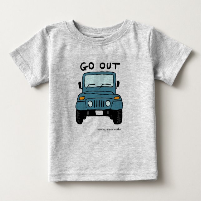T-SHIRT POUR BÉBÉ 可愛い車のベビーTシャツ (Devant)