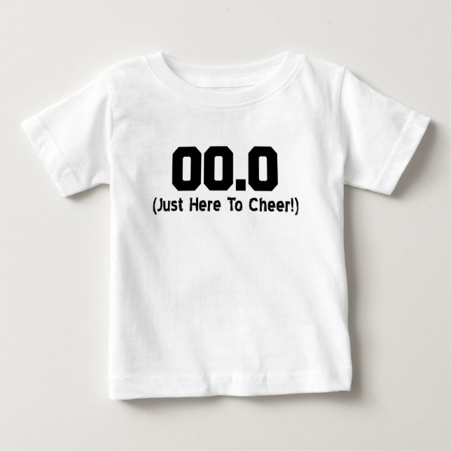 T-shirt Pour Bébé 00,0 Juste ici pour encourager le spectateur (Devant)