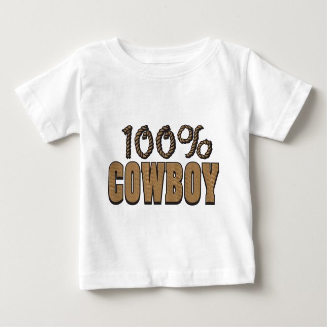 T-shirt Pour Bébé 100 % Cowboy (Devant)