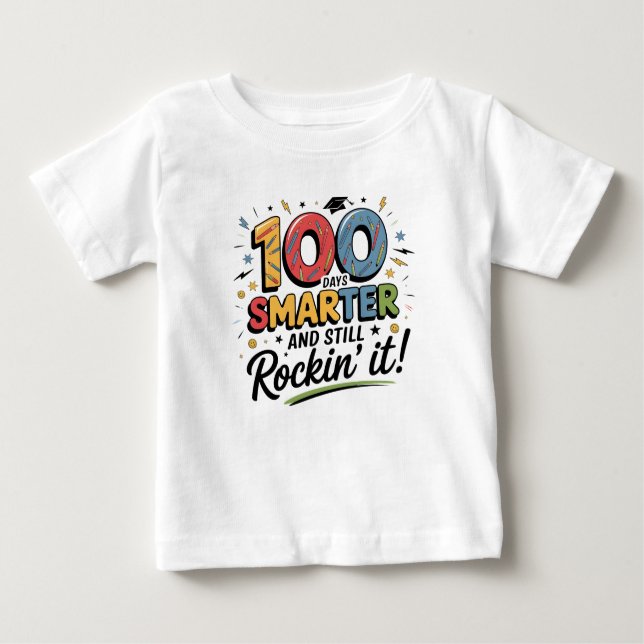 T-shirt Pour Bébé 100 Days Smarter and Still Rockin’ It (Devant)