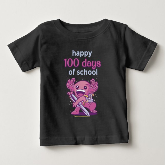 T-shirt Pour Bébé 100 jours d'école (Devant)