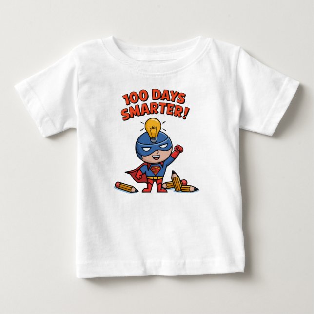 T-shirt Pour Bébé 100 jours plus intelligent (Devant)