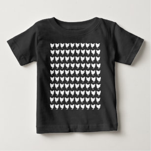 T-shirt Pour Bébé 100 poulets - Blanc